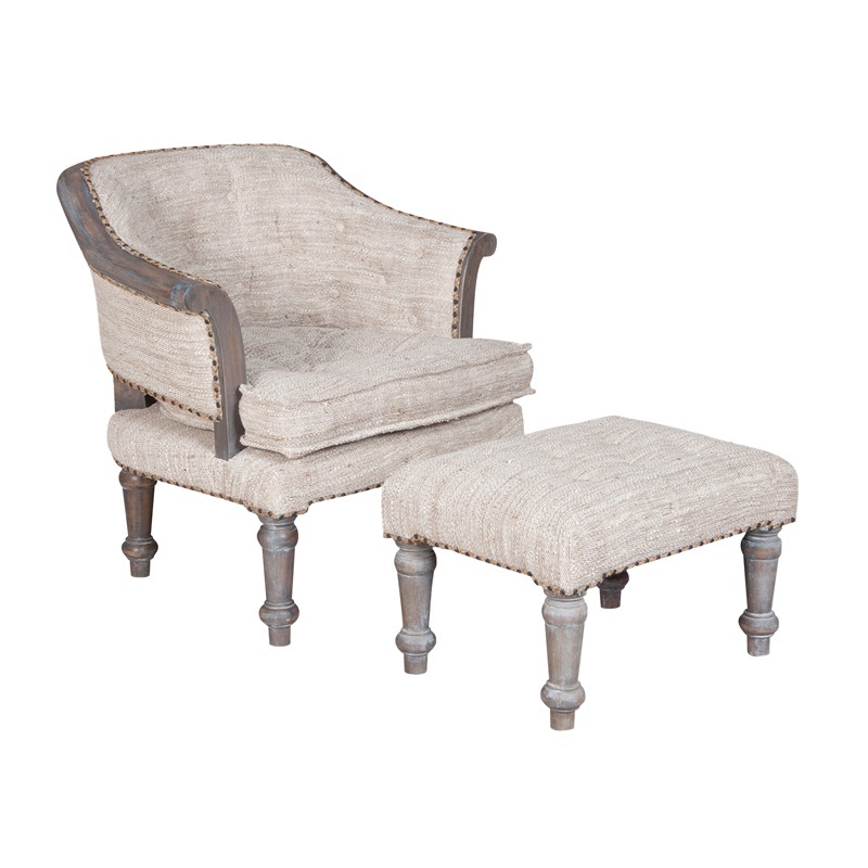 Chaiselongue Wing Chair Ottoman And Guild Master