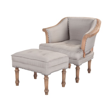 Chaiselongue Sofa Wing Chair And Ottoman