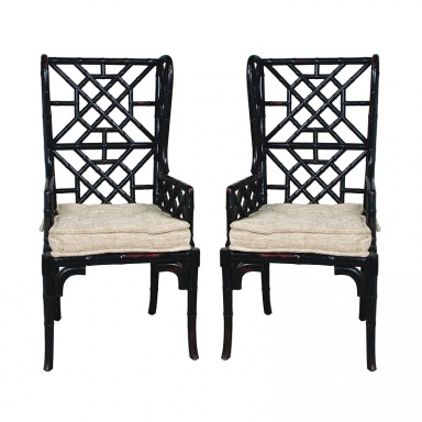 Stuhl Bamboo Wing-Back Chair
