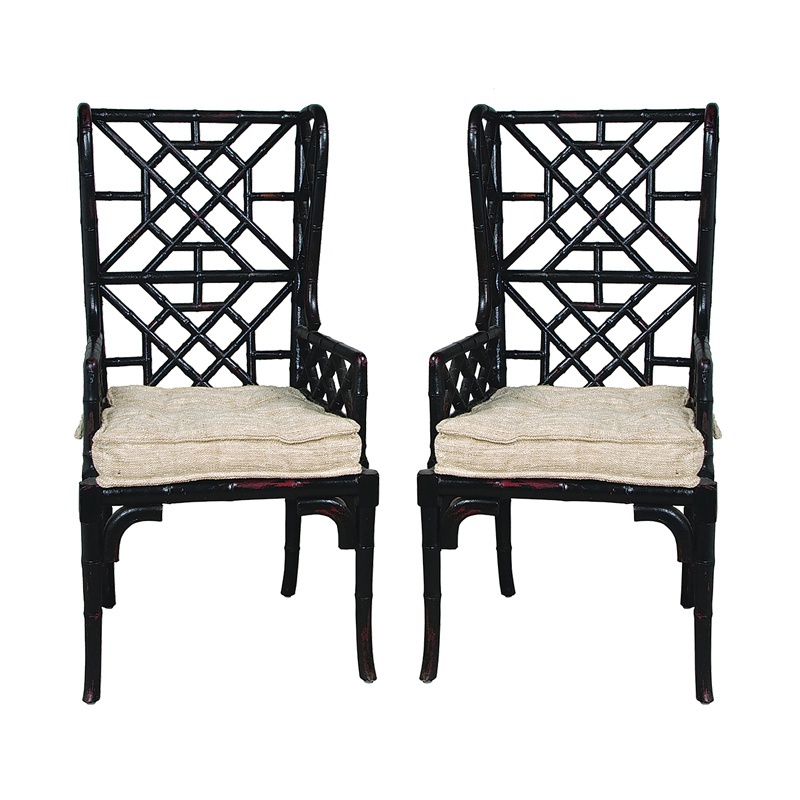 Stuhl Bamboo Wing-Back Chair Guild Master