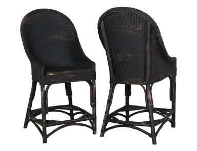 Stuhl Catskill Counter Stool With Wood Seat Guild Master (Rattan Stuhl geflochten)