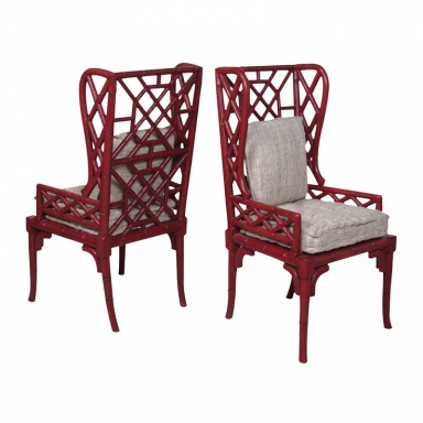 Stuhl Bamboo Wing-Back Chair