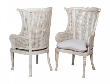 Stuhl Caned Wing-Back Chair Guild Master (Rattan Stuhl geflochten)