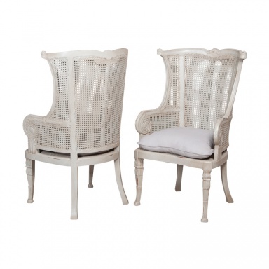 Stuhl Caned Wing-Back Chair