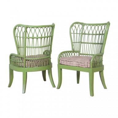 Stuhl European Farmhouse Rattan Chair