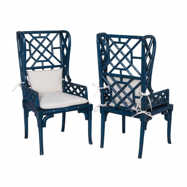Stuhl Bamboo Wing-Back Chair