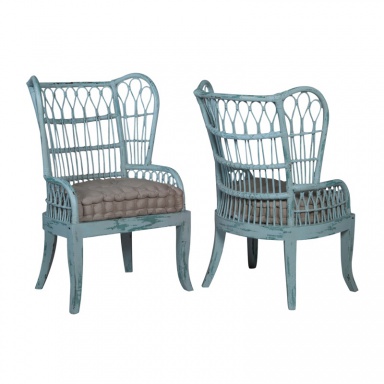 Stuhl Rattan Wing-Back Chair