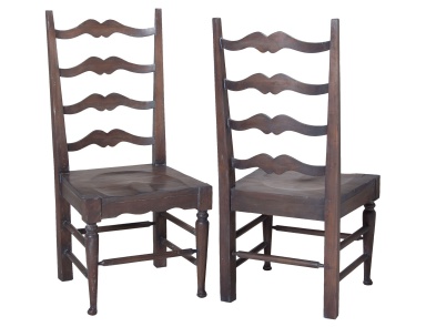 Farmhouse Stuhl Ladderback Side Chair Guild Master (Rattan Stuhl geflochten)