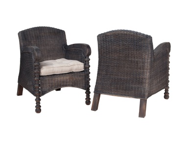 Geflochtener Stuhl Flanders Chair - Pair Guild Master (Rattan Stuhl geflochten)