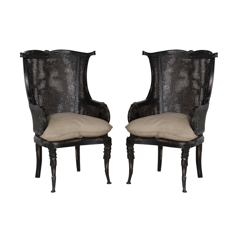 Stuhl Caned Wingback Chair Guild Master