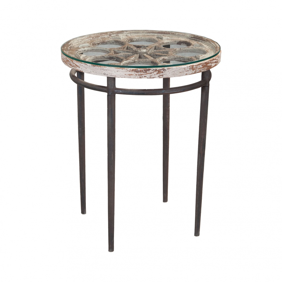 Tisch Farmhouse Round Side Table Guild Master