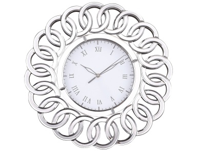 Die Wanduhr Chatelaine Clock with Mirror Sterling