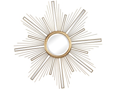 Wandhalter Belize Metal Framed Wall Mirror In Gold Sterling