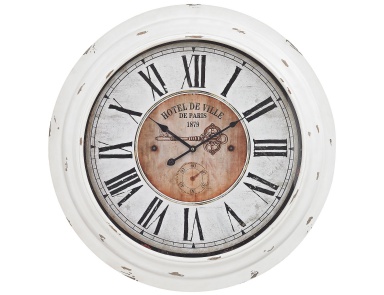 Die Wanduhr Theodore Wall Clock In Antique White Sterling