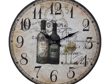 Die Wanduhr Wine Bottles Wall Clock Sterling