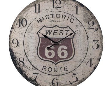 Wanduhr Route 66 Clock Sterling