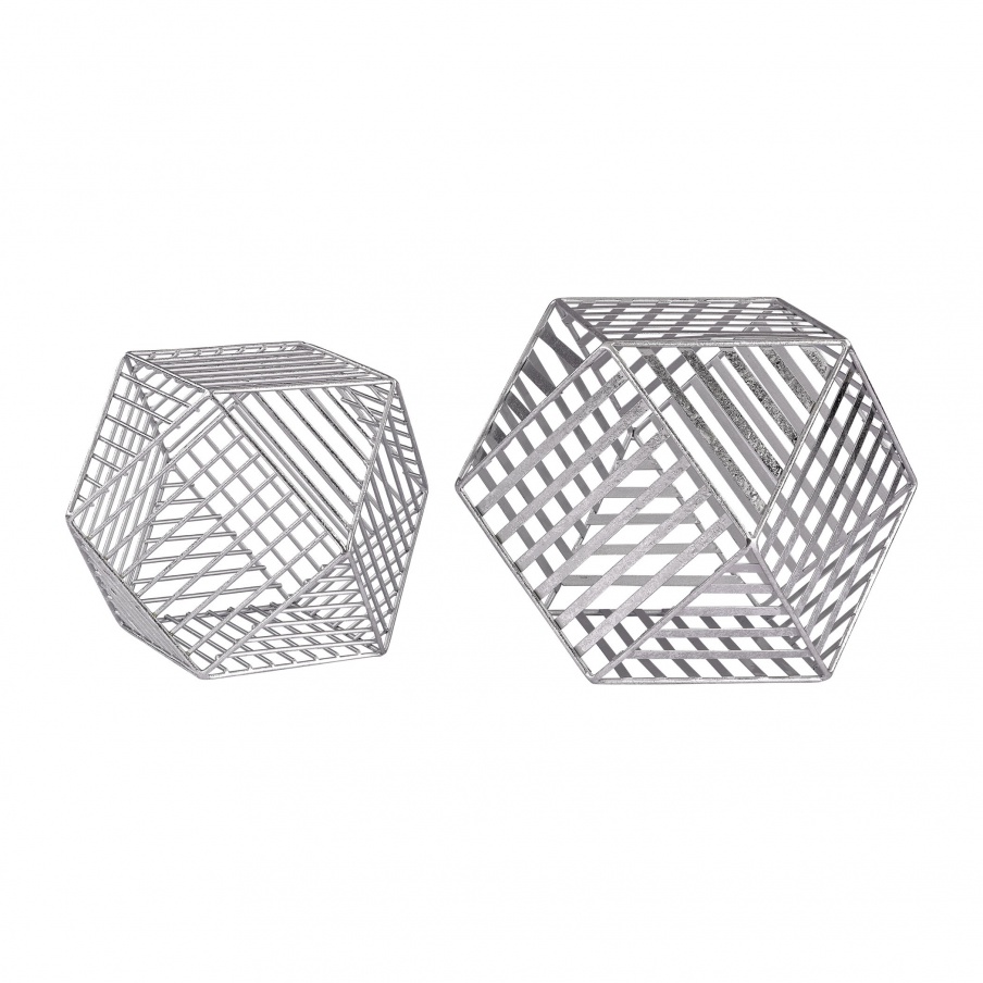 Zubehör Silver Metallic Wire Dodecahedron Sterling