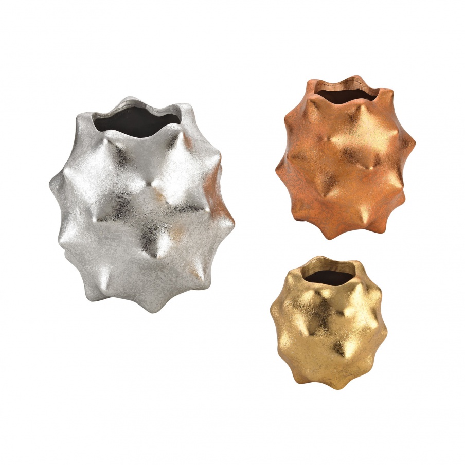 Vase Spiky Metallic Sterling Vases
