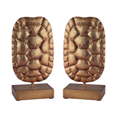 Zubehör Gold Turtle Shells on Stand
