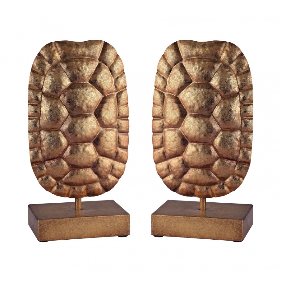 Zubehör Gold Turtle Shells on Sterling Stand