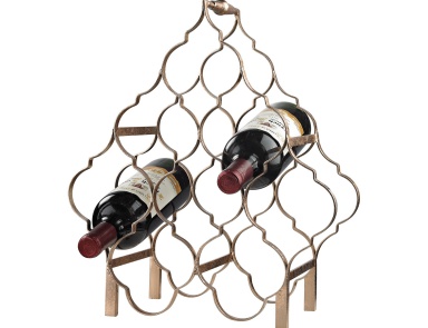 Das Regal Wein Quatrefoil Wine Rack Sterling