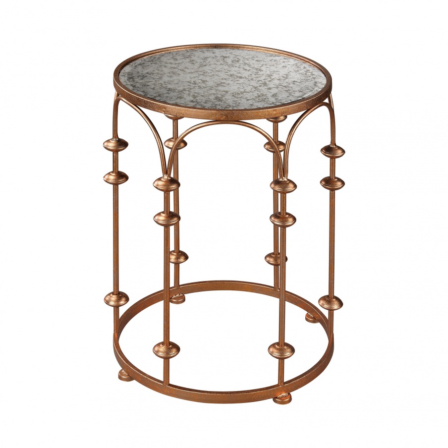 Tisch Copper Arch Accent Table Sterling