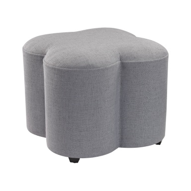 Hocker Grey Linen Quatrefoil Petzen