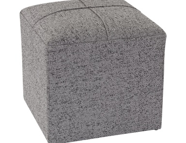 Chaiselongue Grey Cube Ottoman Sterling