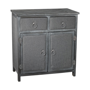 Kommode Grey Linen Covered Cabinet