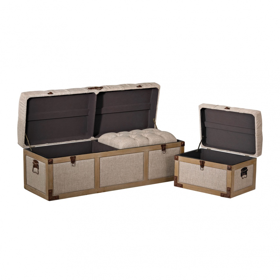 Truhe Belgian Linen Storage Trunks Sterling