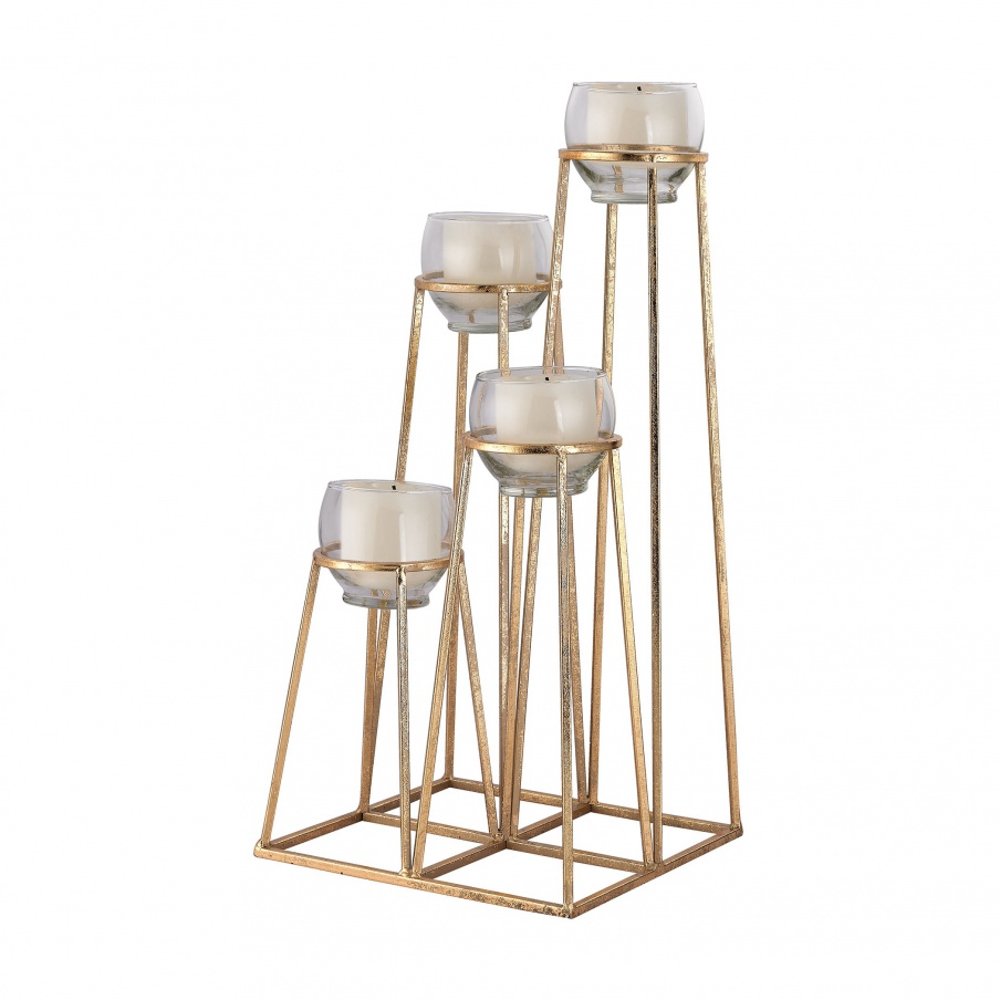 Kerzenhalter Skyline Cupped Tea Light Holder Sterling