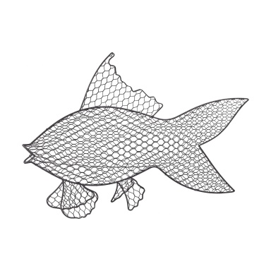 Wand-Dekor-Wire Fish Wall D