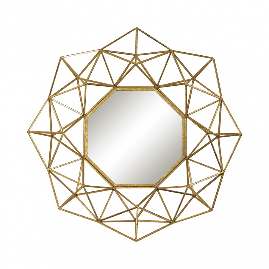 Wandhalter Geometric Wire Sterling Mirror