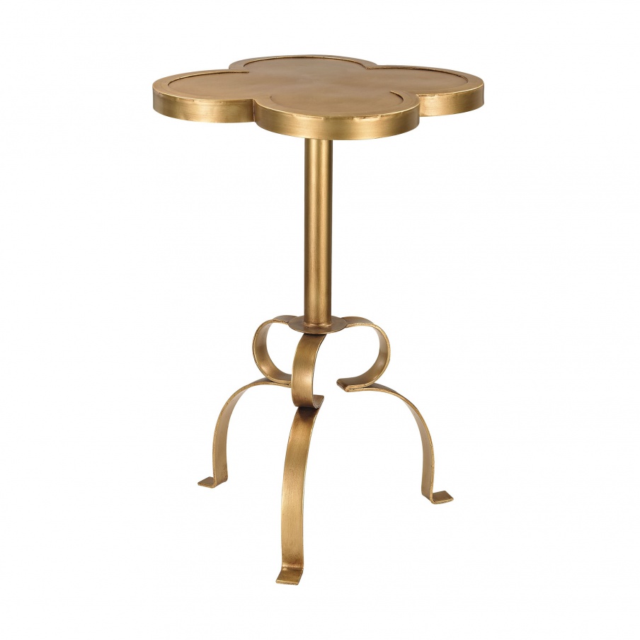 Tisch Quatrefoil Accent Table Sterling