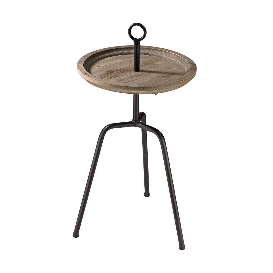 Tisch Washed Oak Drinks Table Sterling
