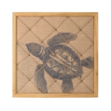 Wand-Dekor Turtle on Linen Note Board