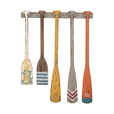 Wand-Dekor-Hand Painted Oars Wall Display