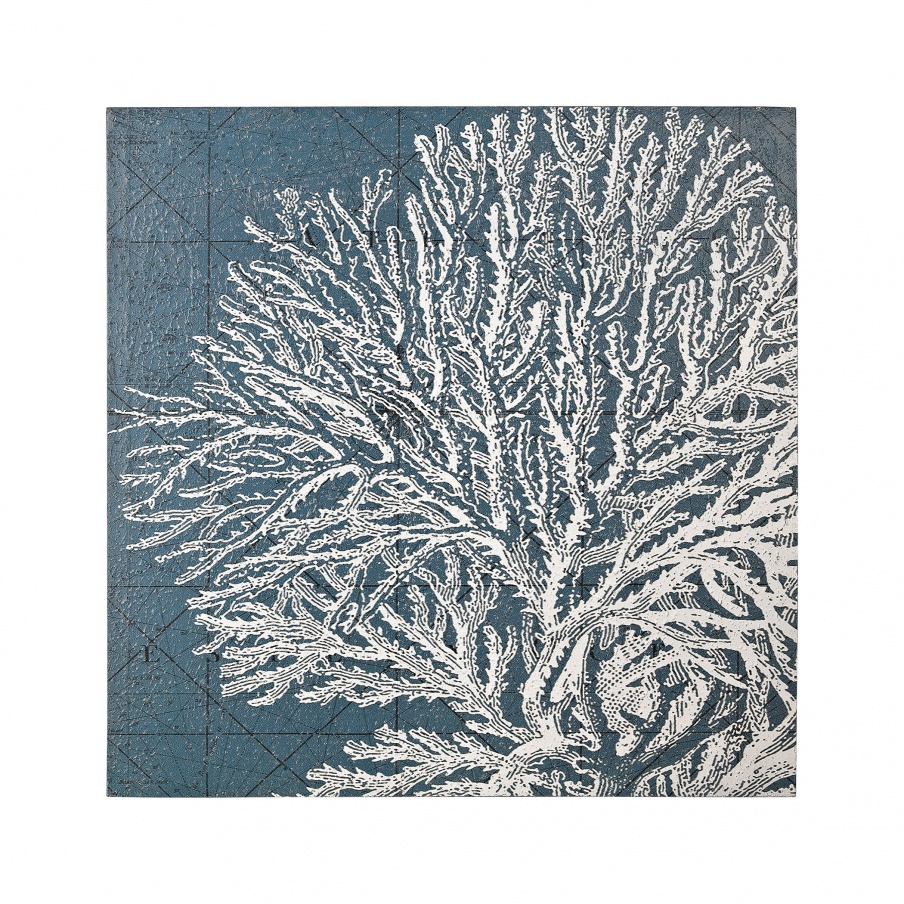 Wand-Dekor White Coral Print Sterling