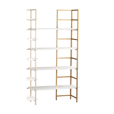 Regal White and Gold Shelving Unit Extension