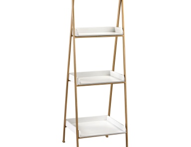 Regal White and Gold Accent Shelf Sterling