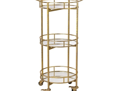 Tisch сервировочный (Beistelltisch) Gold Leaf Bar Cart Sterling