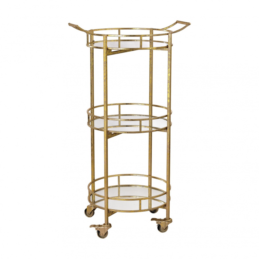 Tisch сервировочный (Beistelltisch) Gold Leaf Bar Cart Sterling