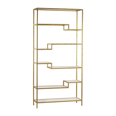 Das Regal Gold and Mirrored Shelving Unit