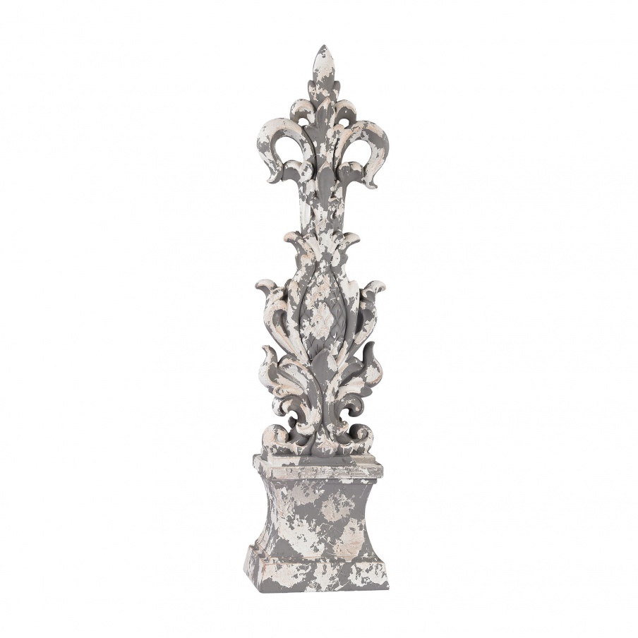 Schiff Aged Plaster Scroll Sterling Finial