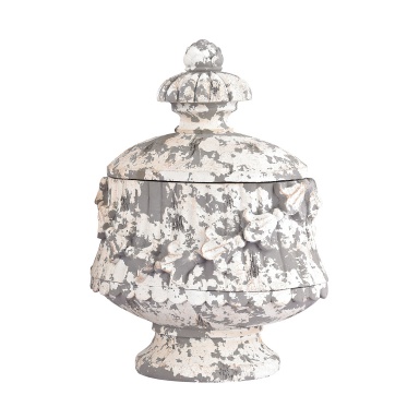 Aufbewahrungsbox Aged Plaster Embellished Oval Box