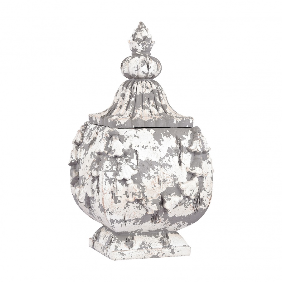 Aufbewahrungsbox Aged Plaster Embellished Square Box Sterling