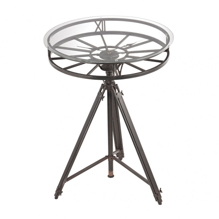 Tisch Tripod Table Clock Sterling