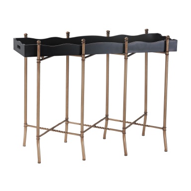 Konsole Black & Gold Tray Style Console
