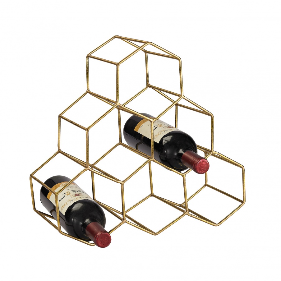 Das Regal Wein Angular Study Hexagonal Wine Rack Sterling