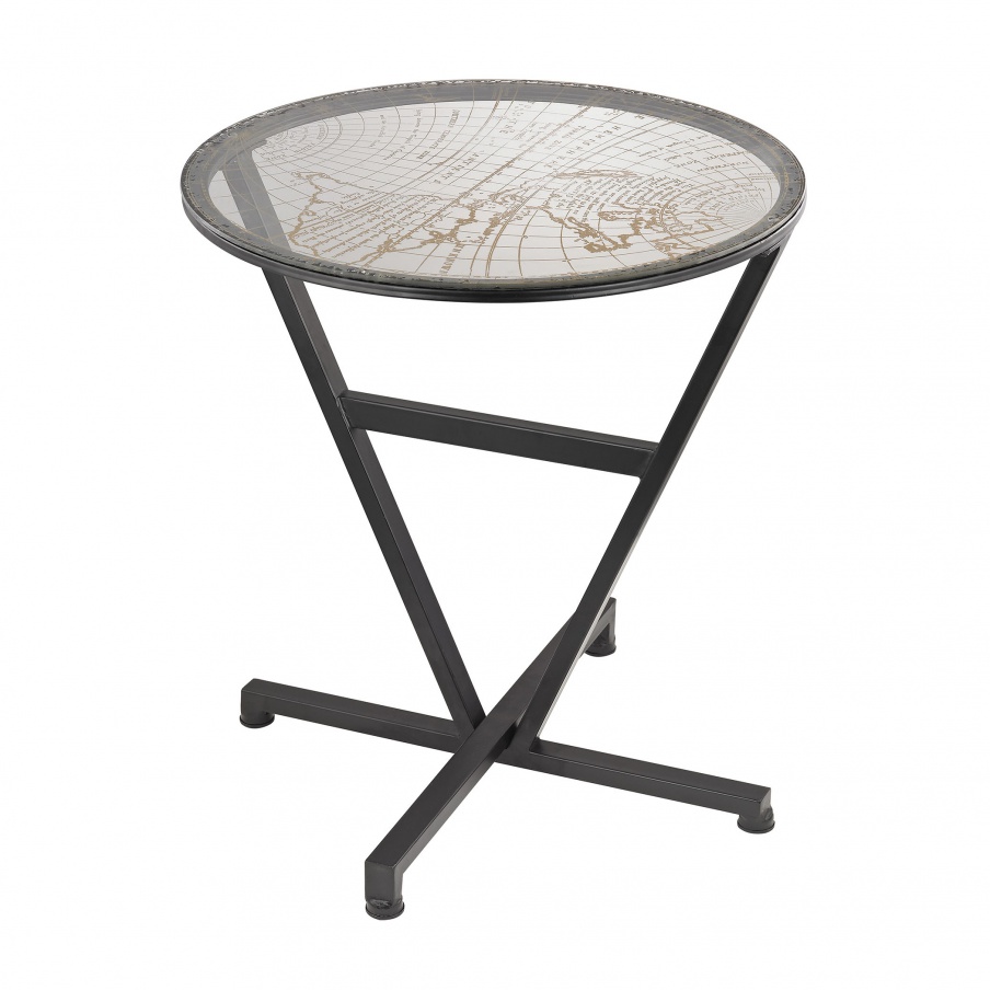 Tisch World Map Table Sterling